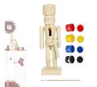 Cascanueces de madera sin pintar, cascanueces pintable, lindo cascanueces sin terminar, figuras decorativas creativas, decoración estética de habitación para mesas, estanterías