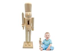 Cascanueces De Madera Sin Pintar - Soldados De Cascanueces De Madera De Navidad, Cascanueces De Navidad Personalizable | Cascanueces De Navidad Personalizable, Suministros De Fiesta De Cascanueces