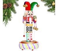 Cascanueces de música - Madera y algodón Tabletop Decoración de vacaciones | Festive Christmas Seasonal Decor, Classic Nutcracker Figurine For Home, Office, And Party Display