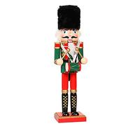 Cascanueces de Navidad, 30 cm / 11,8 Pulgadas Cascanueces Soldado Madera Rey Soldado Figura Decoración para Hogar Chimenea Árbol de Navidad Decoración de Fiesta
