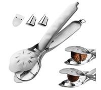 Cascanueces de pecana, cascanueces manual de acero inoxidable, diseño dentado, cascanueces rápido, para el hogar, cocina, panadería, cocinero, adultos, ancianos, manos débiles, niños, jóvenes