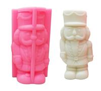 Cascanueces En Miniatura Molde De Soldado Cascanueces Navideños Fundición De Silicona 3D Para Velas Resina Y Arte De Yeso Vela De Silicona