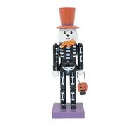 Cascanueces Halloween Decoración Gótica de Madera Esqueleto de Miedo