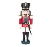 Cascanueces Husar Rojo-Blanco BxHxT = 10x28x6,5 cm NUEVO Figura De Madera