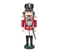 Cascanueces Husar Rojo-Blanco Bxhxt = 13x36x9 CM Nuevo Figura de Madera Navidad