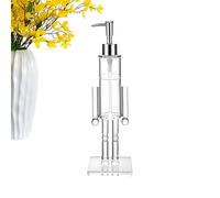 Cascanueces Navidad Jabonera Baño Dosificador, 26x6cm Vidrio Dispensador Jabon Baño Cascanueces Navideño, Extraíble Soap Dispenser, para El Hogar, La Cocina, Decoración, Lavabos, Hoteles