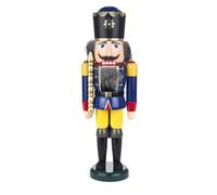 Cascanueces Rey Azul-Amarillo BxHxT = 13x39x9,5 cm NUEVO Figura De Madera