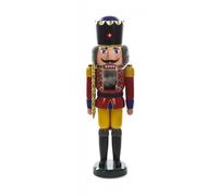 Cascanueces Rey Rojo-Amarillo 18x60x15 Cm NUEVO Figura De Madera Navidad