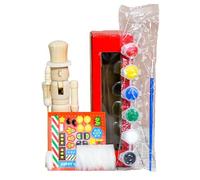 Cascanueces sin terminar | Figura de madera de 18cm para | Decoraciones navideñas de bricolaje para adultos | Manualidades creativas, proyectos de arte, actividades familiares, regalos para fie