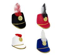 Cascanueces Soldier Hat | Marching Band Costume,Cosplay Apparel for Festival Otoño Escuela Vacacional Everyday Wear Photo Events Etapa Rendimiento