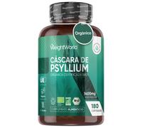 Cáscara de Psyllium 1400 mg 180 cápsulas - Fuente de Fibra de Origen Natural