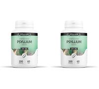 Cáscara de Psyllium Husk - 840 mg/día - Fibra de Plantago Ovata - 200 cápsulas | Premium, Natural & Formato Ahorro (Paquete de 2)