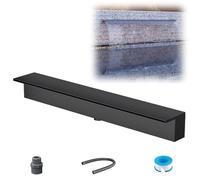 Cascata in Acciaio inossidabile personalizzabile, Fontana per Piscina domestica e commerciale, per Hotel/piazze/Cortile, per esterni/interni (Nero, 59"/150 cm)