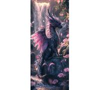 Cascate Dipingere con i Numeri Adulti, Misura XXL 50x150cm,Dragone Paint by Numbers Kit Principianti Con 3 Penne, Kit Fai Da Te, Hobby Creativi Adulti Regalo Donna Decorazioni, (Senza Cornice) P0M-233