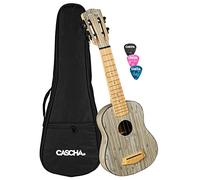 Cascha Bamboo - Grafito soprano con funda y 3 púas
