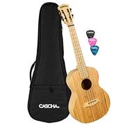 Cascha Bamboo Tenor Natural - Juego de 3 púas y funda