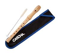 CASCHA Flauta de madera de arce, digitación barroca, flauta para niños y principiantes a partir de 6 años, flauta soprano en Do con bolsa, limpiaparabrisas y grasa de corcho