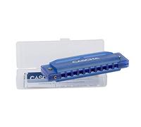Cascha Fun Blues - Armónica diatónica de 10 agujeros, para niños y adultos, diseño moderno semitransparente, alta calidad y larga duración, color azul