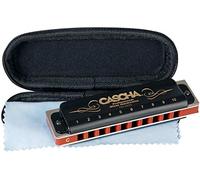 CASCHA HH 2025 - Armónica profesional de blues, en Do mayor con estuche y paño de limpieza