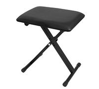 Cascha HH 2081 Banco para teclado, banqueta, butaca, regulable en altura, plegable, funda de piel sintética noble