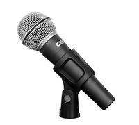 Cascha HH 5080 Stage - Micrófono dinámico para escenario con interruptor de encendido/apagado, incluye cable XLR de 3 m y abrazadera de micrófono, ideal para conciertos y espectáculos en directo y