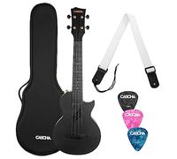 Cascha - Juego con ukelele para concierto de fibra de carbono, kit para principiantes