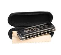 Cascha Master Edition Blues Harmonica - Armónica (en fa mayor, con funda suave y toalla), color azul