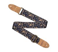 CASCHA Ukulele Strap Vegan Cork-Midnight Birds Soporte Abdominal, Multicolor, Talla única Unisex Adulto
