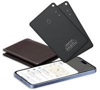 CASCHO 2 Pack Wallet Tracker Card Localizador Ultradelgado 1.6mm, Recargable Air Smart Tracker Card Compatible con App Buscar Apple (Sólo iOS), Impermeabile Rastreador Buscador para Portafogli/Llaves