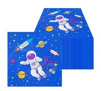 Casciybo 100 servilletas de papel decorativas desechables con diseño de cohete espacial, diseño de astronauta, toallas de mano para baño, para cumpleaños, suministros de fiesta temática espacial