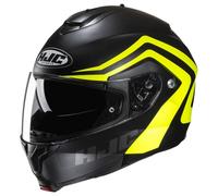 HJC C91N Nepos Casco, negro-amarillo, tamaño XS 54 55 para Hombres
