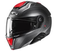 HJC Casco i91 Arven – Negro/Rojo Talla S para Hombres