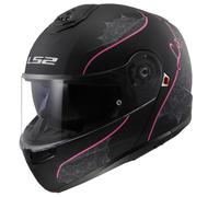 Casco abatible LS2 FF908 Strobe II Lux negro-rosa L