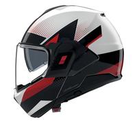 Casco Abatible Nolan N120-1 CICLONE 363 Bianco / Nero / Rosso