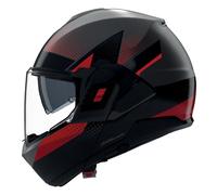 Casco Abatible Nolan N120-1 CICLONE 364 Grigio lava / Nero / Rosso
