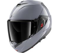 SHARK Casco moto modular OXO Dark Shadow Gun Silver gris XS para hombres
