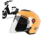 Casco Abierto - Carcasa Protectora ABS, Equipos De Motocicleta Ligeros, Forro Transpirable, Comodidad Absorbente Transpiración, Doble Visera Impermeable | Casco De Moto Para Hombres Mujeres Adult