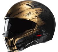 Casco abierto con máscara HJC i20 Furia MC9 negro-oro XS