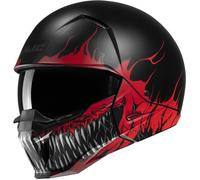 Casco abierto con máscara HJC i20 Scraw MC1SF blanco-rojo-negro M