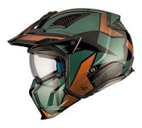 Casco abierto con máscara MT Streetfighter SV S P1R A9 negro-marrón-verde liquidación M