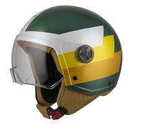 Casco Abierto MINIJET Modelo Zeta 2 BANDI Musgo&Gold