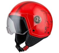 Casco Abierto MINIJET Modelo Zeta 2 Sprint Fluo Red