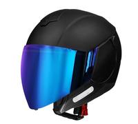 Casco Abierto Moto 3/4 Casco Scooter Doble Visera Cascos Jet para Hombre Y Mujer Casco De Motocicleta para Desplazamientos Diarios Y Conducción Al Aire Libre H,M=(57-58CM)