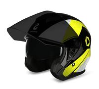 Casco Abierto para Bicicleta eléctrica y Scooter eléctrico para Hombres y Mujeres Cascos Jet para Motocicleta con Visera Solar abatible Aptos para desplazamientos Diarios Durante Amarillo XL/61-62cm