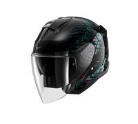 Casco Jet Shark SKWAL JET REPTAIA Black Violet Glitter
