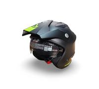 Casco Acerbis Helmet Jet Aria Trial 2206 Negro Logo Amarillo Talla XS