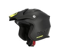 Casco Acerbis Jet Aria 2206 Negro Mate/Amarillo Fluo Moto Scooter