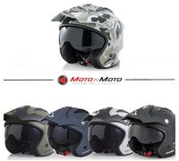 Casco Acerbis Jet Aria Con Visera Parasole Y Visera Retráctil