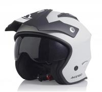 Casco Acerbis Jet Aria Gris Mate Y Negro Talla S