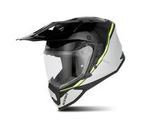 Acerbis Assault Graphic Casco de Enduro, negro mate/amarillo, Talla M (57/58)